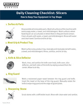 Thumbnail for daily cleaning checklist: slicers page